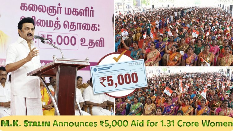 Stalin’s ₹5,000 Aid Boost for 1.31 Crore Women Before Tamil Nadu Polls