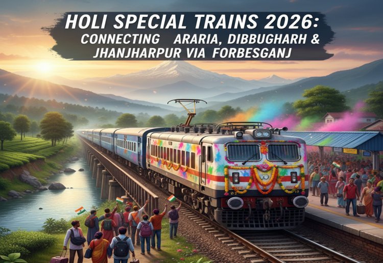 Indian Railways Launches Holi Special Trains to Araria, Dibrugarh & Jhanjharpur