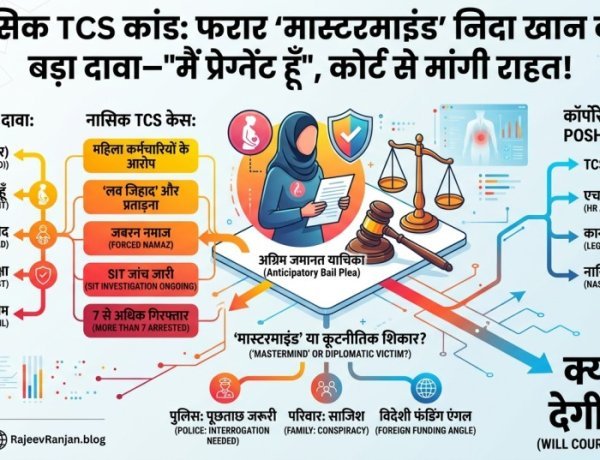 नासिक TCS कांड: फरार 'मास्टरमाइंड' निदा खान का बड़ा दावा—"मैं प्रेग्नेंट हूँ", कोर्ट से मांगी राहत!