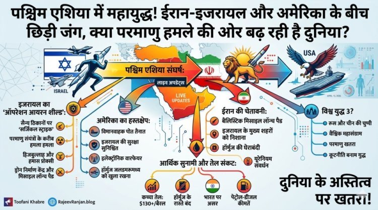 पश्चिम एशिया में महायुद्ध! ईरान-इजरायल और अमेरिका के बीच छिड़ी जंग, क्या परमाणु हमले की ओर बढ़ रही है दुनिया?