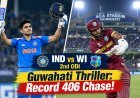 IND vs WI 2nd ODI Live Cricket Score: Gill Hits 223, Rohit Smashes Ton as India Chase Record 406 to Clinch Series