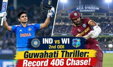 IND vs WI 2nd ODI Live Cricket Score: Gill Hits 223, Rohit Smashes Ton as India Chase Record 406 to Clinch Series