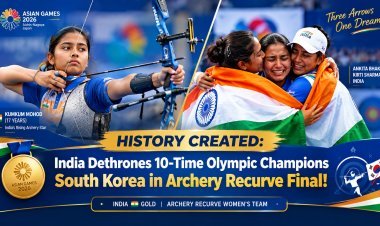 Asian Games 2026: India Scripts History as Women’s Recurve Archery Team Stuns 10-Time Olympic Champions South Korea for Maiden Gold