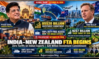 India–New Zealand FTA 2026: Piyush Goyal Highlights $20 Billion Investment, Zero Tariffs