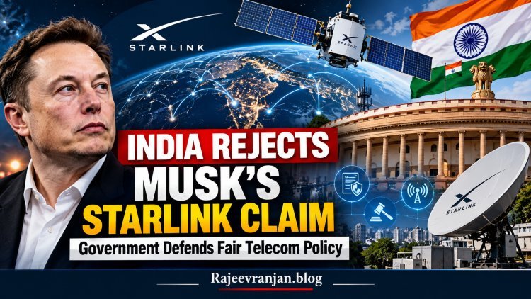 India Rejects Elon Musk's Starlink Blockade Claim, Defends Fair Satellite Internet Policy
