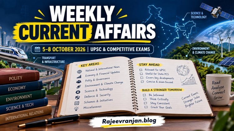 Weekly Current Affairs: 5–8 October 2026 | UPSC & SSC